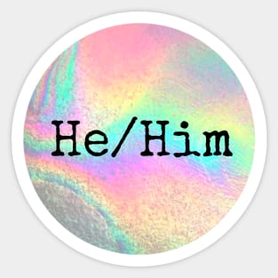 HE HIM Pronouns Sticker